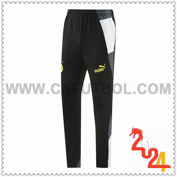 Pantalon Entrenamiento Dortmund Negro/Gris/Blanco/Amarillo 2024 2025