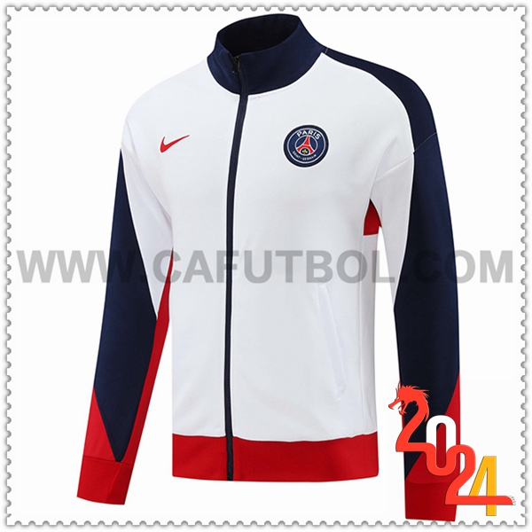 Chaquetas Futbol PSG Blanco/Azul/Rojo 2024 2025