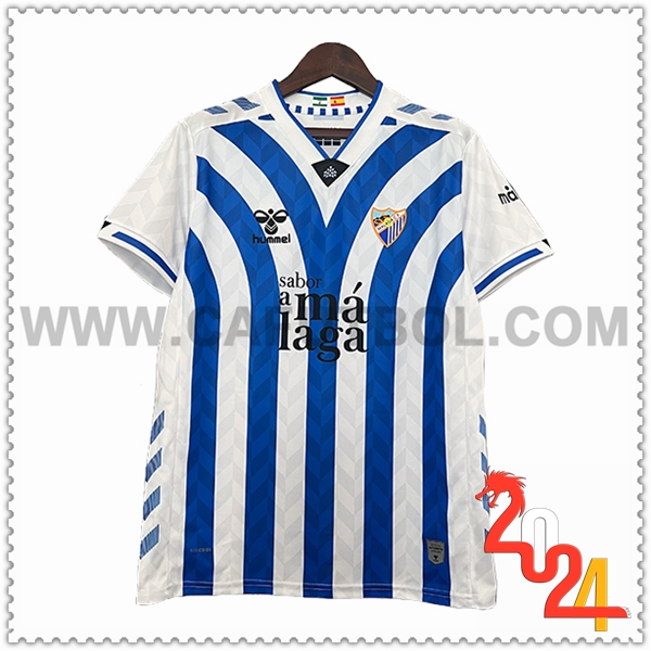 Camiseta Futbol Malaga Blanco/Azul Edicion especial 2024 2025