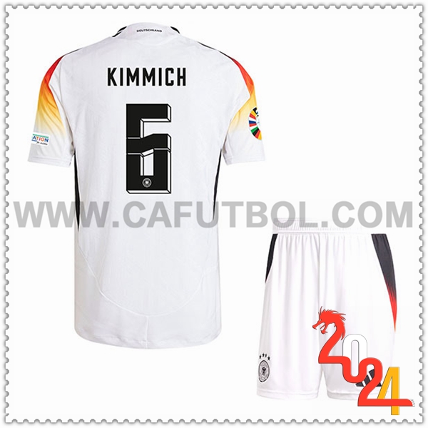 Primera Camiseta Futbol Alemania KIMMICH #6 Ninos Eurocopa 2024