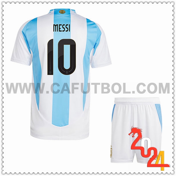 Primera Camiseta Equipo Argentina MESSI #10 Ninos 2024 2025