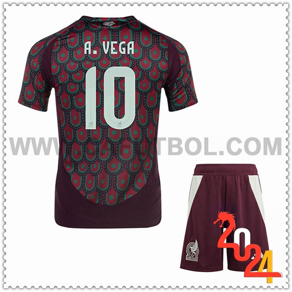 Primera Camiseta Equipo Mexico A.VEGA #10 2024 2025