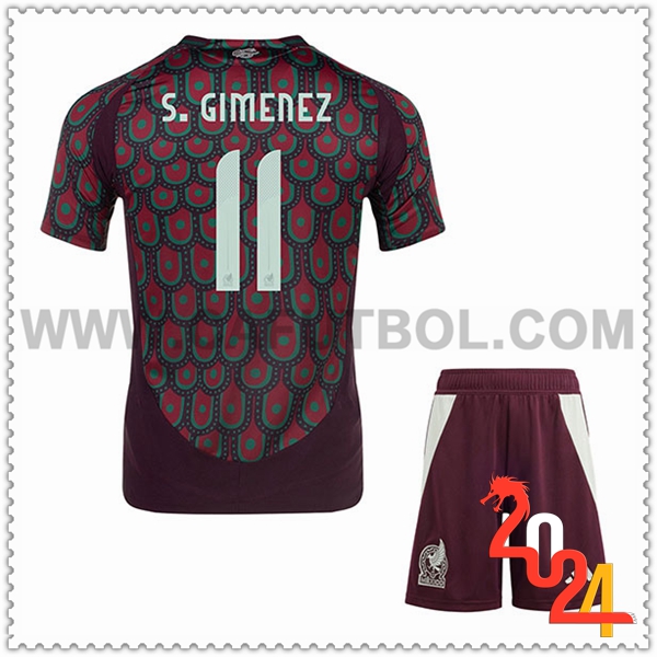 Primera Camiseta Equipo Mexico S.GIMENEZ #11 2024 2025