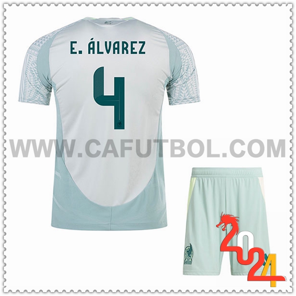 Segunda Camiseta Equipo Mexico E.ALVAREZ #4 2024 2025