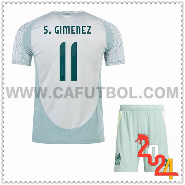 Segunda Camiseta Equipo Mexico S.GIMENEZ #11 2024 2025