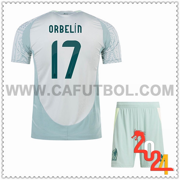 Segunda Camiseta Equipo Mexico ORBELIN #17 2024 2025