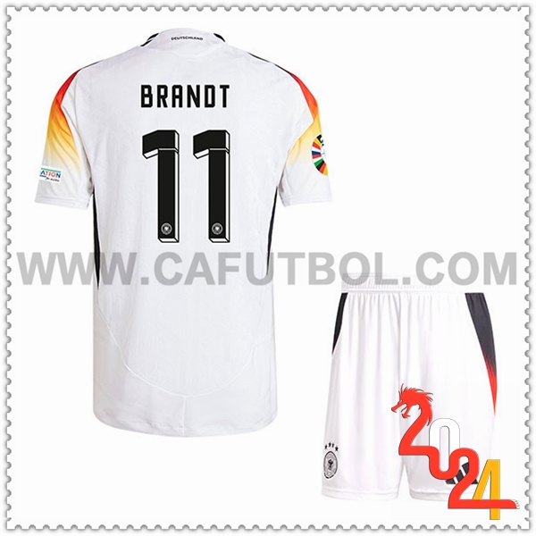 Primera Camiseta Equipo Alemania BRANDT #11 Ninos 2024 2025