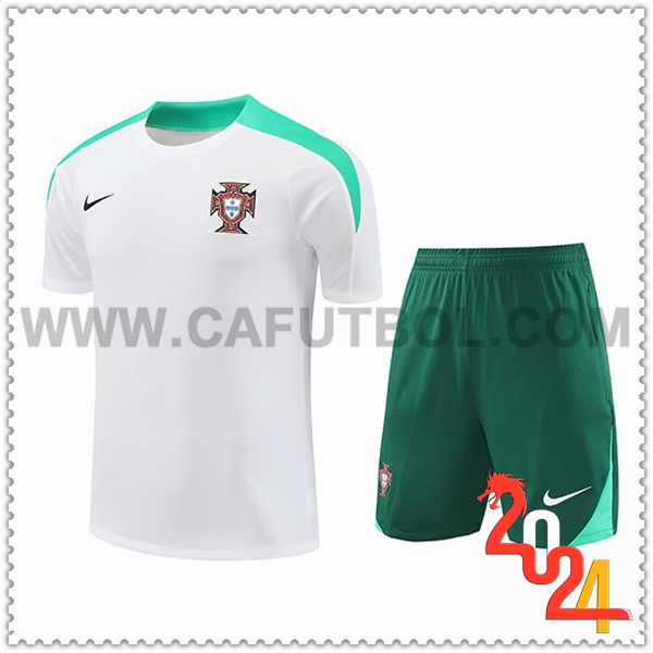 Camiseta Entrenamiento Portugal Blanco/Verde 2024 2025