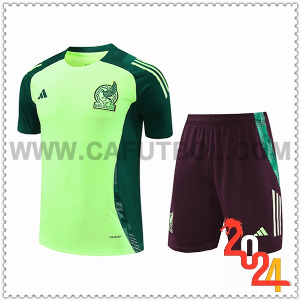 Camiseta Entrenamiento México Verde/Marrón 2024 2025 -02