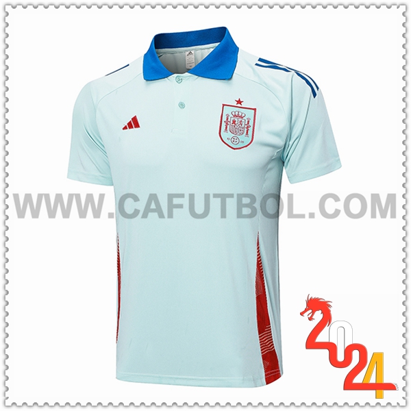 Camiseta Polo España Azul Claro 2024 2025