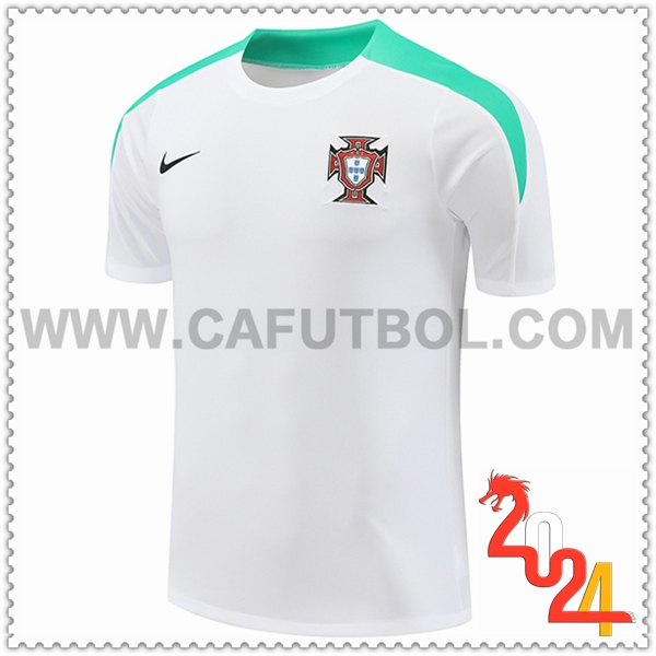 Camiseta Entrenamiento Portugal Blanco/Verde 2024 2025