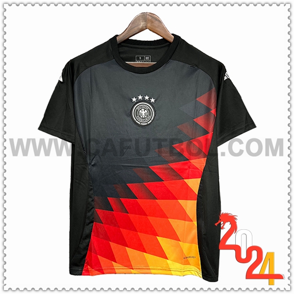 Camiseta Entrenamiento Alemania Negro/Rojo/Amarillo 2024 2025
