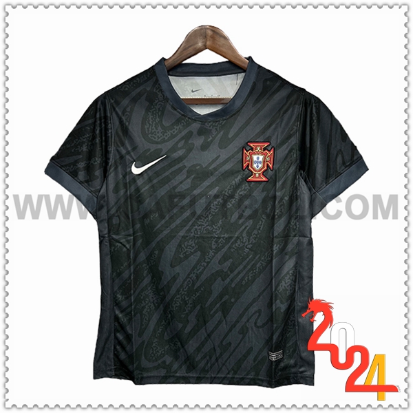 Camiseta Equipo Portero Portugal Negro 2024 2025