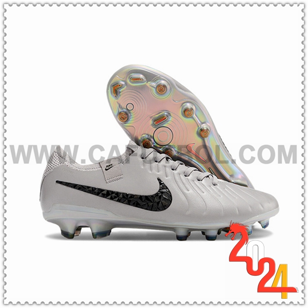 Nike Zapatos Futbol Tiempo Legend X Elite FG Gris/Negro