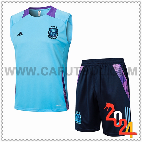 Camiseta Entrenamiento sin mangas Argentina Azul/Violeta 2024 2025