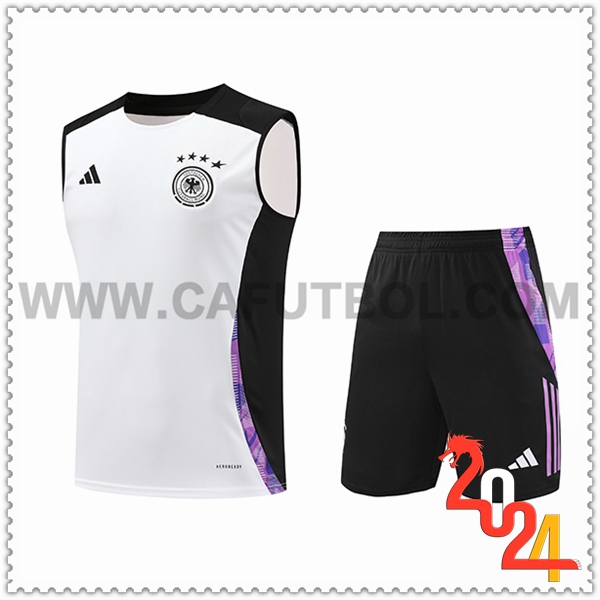 Camiseta Entrenamiento sin mangas Alemania Blanco/Negro/Violeta 2024 2025 -02