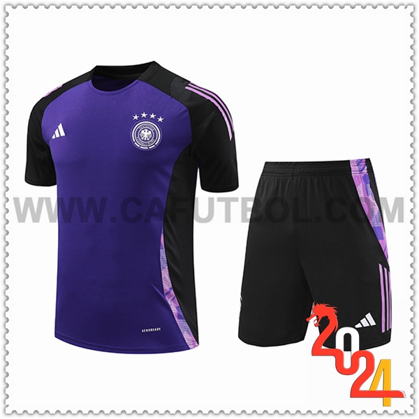 Camiseta Entrenamiento Alemania Violeta/Negro 2024 2025 -03