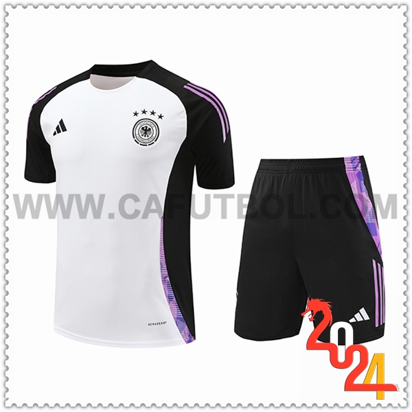 Camiseta Entrenamiento Alemania Blanco/Negro/Violeta 2024 2025 -02
