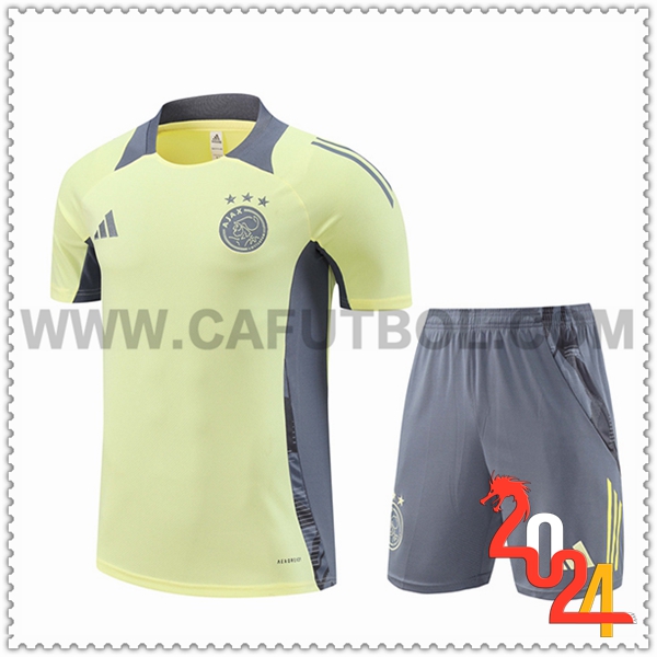 Camiseta Entrenamiento Ajax Amarillo/Gris 2024 2025