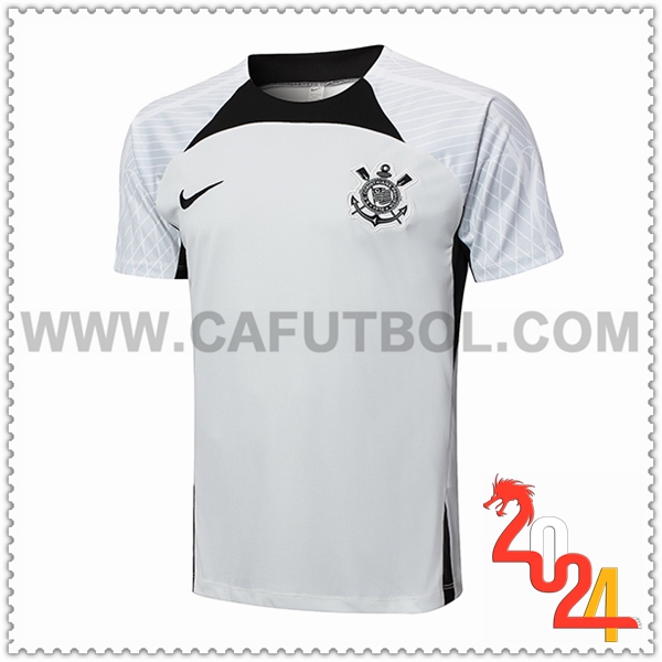 Camiseta Entrenamiento Corinthians Gris/Negro 2024 2025