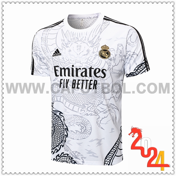Camiseta Entrenamiento Real Madrid Blanco/Negro 2024 2025 -02