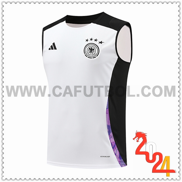 Chalecos De Futbol Alemania Blanco/Negro/Violeta 2024 2025 -02