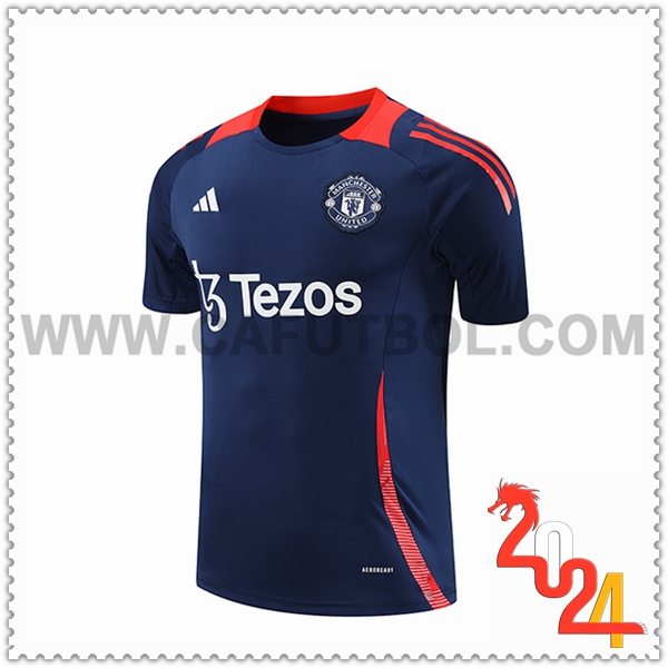 Camiseta Entrenamiento Manchester United Azul Oscuro 2024 2025