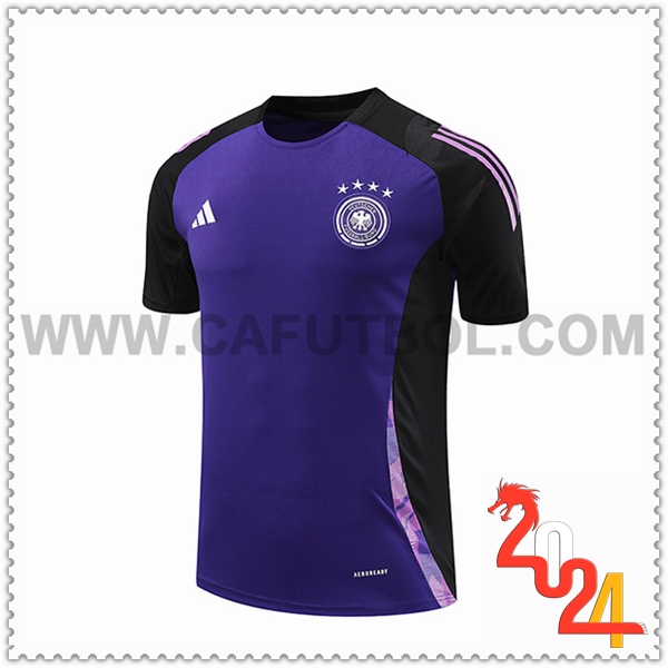 Camiseta Entrenamiento Alemania Violeta/Negro 2024 2025 -02