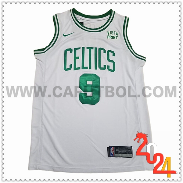 Camisetas NBA Boston Celtics (WHITE #9) 2024/25 Blanco/Verde