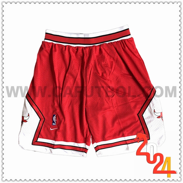 Cortos NBA Chicago Bulls 2024/25 Rojo/Blanco -03