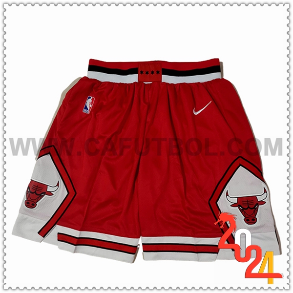 Cortos NBA Chicago Bulls 2024/25 Rojo/Blanco -02