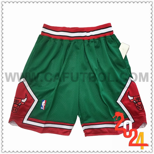 Cortos NBA Chicago Bulls 2024/25 Verde/Rojo