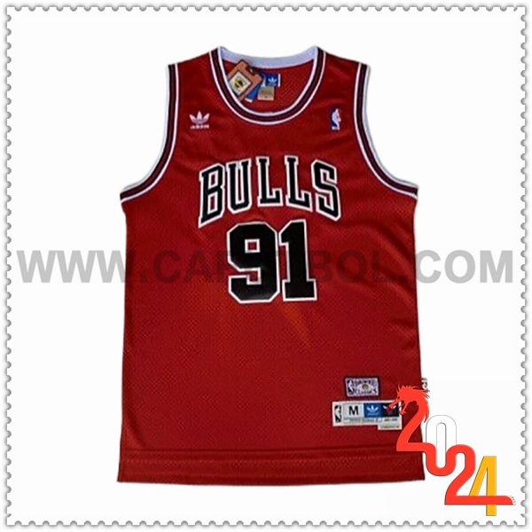 Camisetas NBA Chicago Bulls (RODMAN #91) 2024/25 Rojo