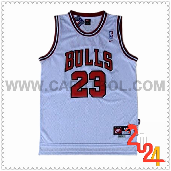 Camisetas NBA Chicago Bulls (JORDAN #23) 2024/25 Blanco/Rojo