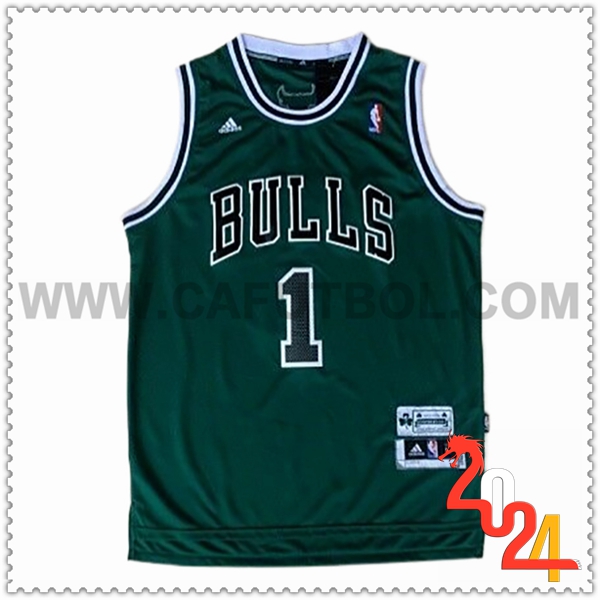 Camisetas NBA Chicago Bulls (Rosa #1) 2024/25 Verde