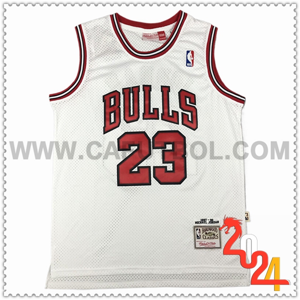 Camisetas NBA Chicago Bulls (JORDAN #23) 2024/25 Blanco/Rojo -02