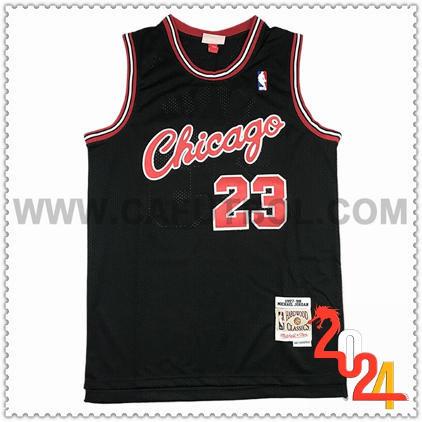 Camisetas NBA Chicago Bulls (JORDAN #23) 2024/25 Negro/Rojo -06