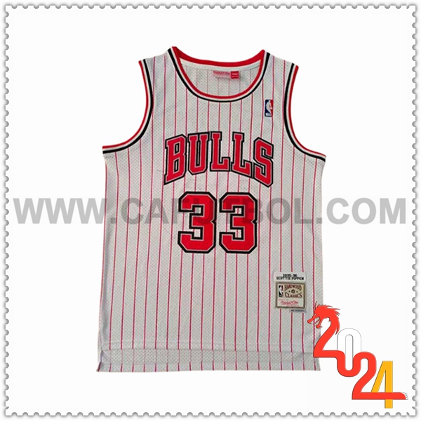 Camisetas NBA Chicago Bulls (PIPPEN #33) 2024/25 Rosa/Rojo