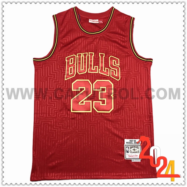 Camisetas NBA Chicago Bulls (JORDAN #23) 2024/25 Rojo/Amarillo