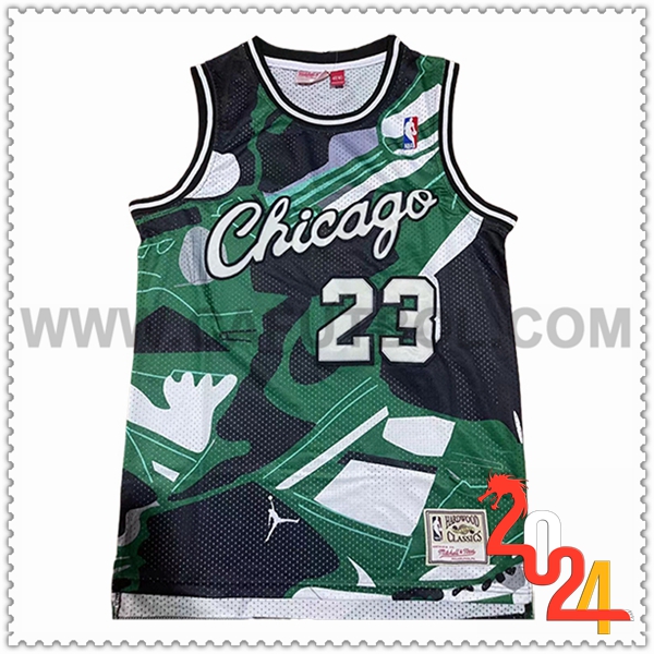 Camisetas NBA Chicago Bulls (JORDAN #23) 2024/25 Verde/Blanco