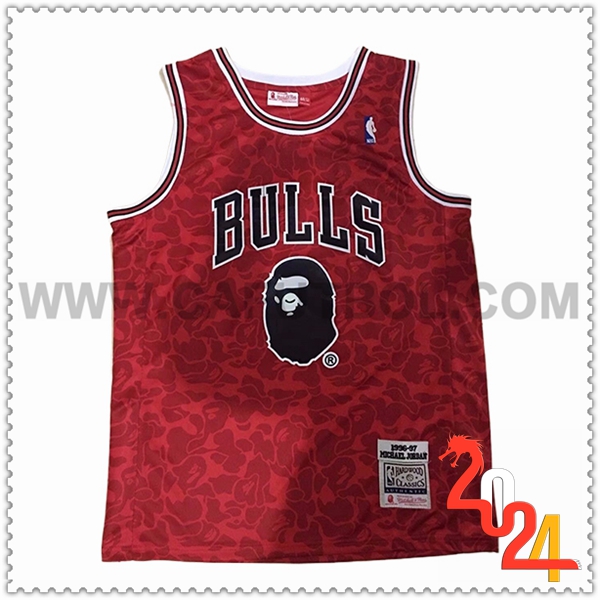 Camisetas NBA Chicago Bulls (JORDAN #23) 2024/25 Rojo/Negro -02