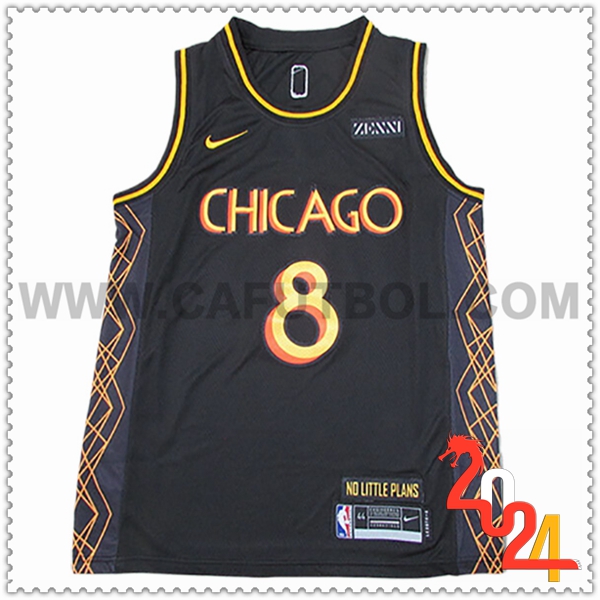 Camisetas NBA Chicago Bulls (LAVINE #8) 2024/25 Negro/Amarillo