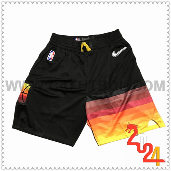 Cortos NBA Utah Jazz 2024/25 Negro/Naranja