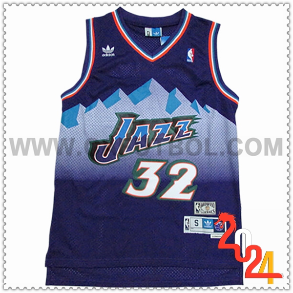 Camisetas NBA Utah Jazz (MALONE #32) 2024/25 Violeta/Blanco