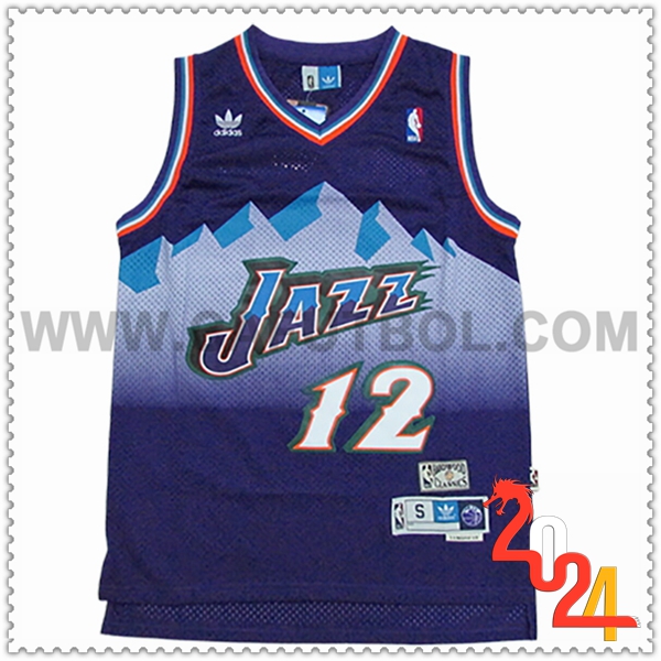 Camisetas NBA Utah Jazz (STOCKTON #12) 2024/25 Violeta/Blanco