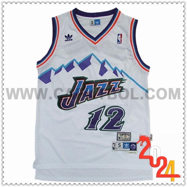 Camisetas NBA Utah Jazz (STOCKTON #12) 2024/25 Blanco