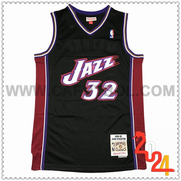 Camisetas NBA Utah Jazz (MALONE #32) 2024/25 Negro/Violeta