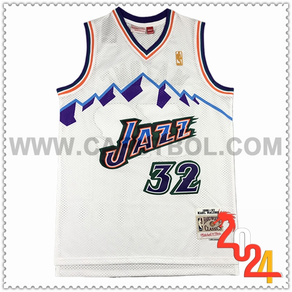 Camisetas NBA Utah Jazz (MALONE #32) 2024/25 Blanco