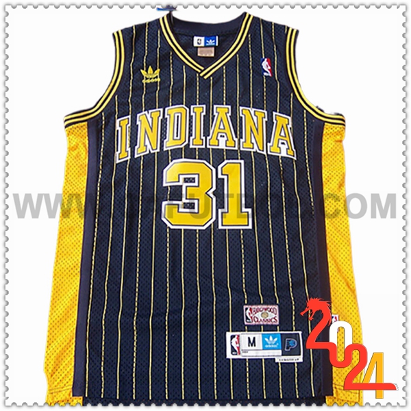 Camisetas NBA Indiana Pacers (MILLER #31) 2024/25 Azul/Amarillo