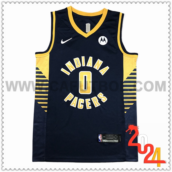 Camisetas NBA Indiana Pacers (HALIBURTON #0) 2024/25 Azul Oscuro